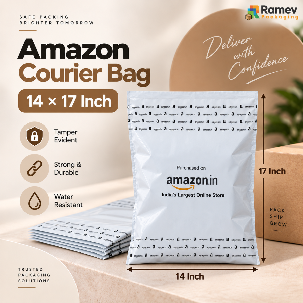 Amazon courier bag 14 × 17 inch