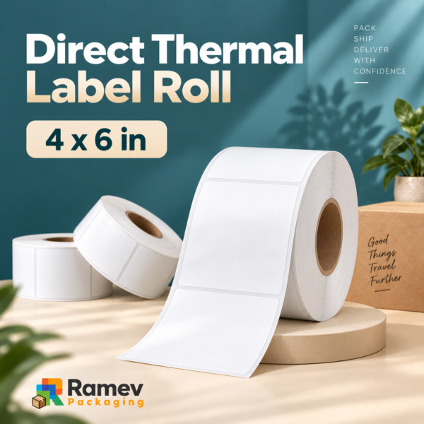 4 x 6 Inch (100 mm X 150 mm) - Direct Thermal Label Roll - Image 1