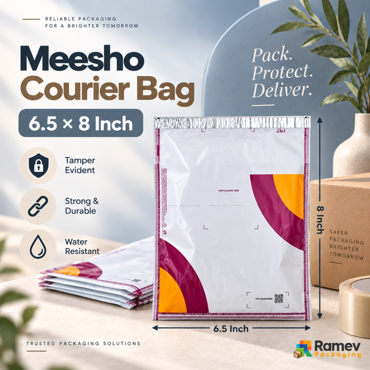 Meesho Courier Bag 6.5 × 8 inch