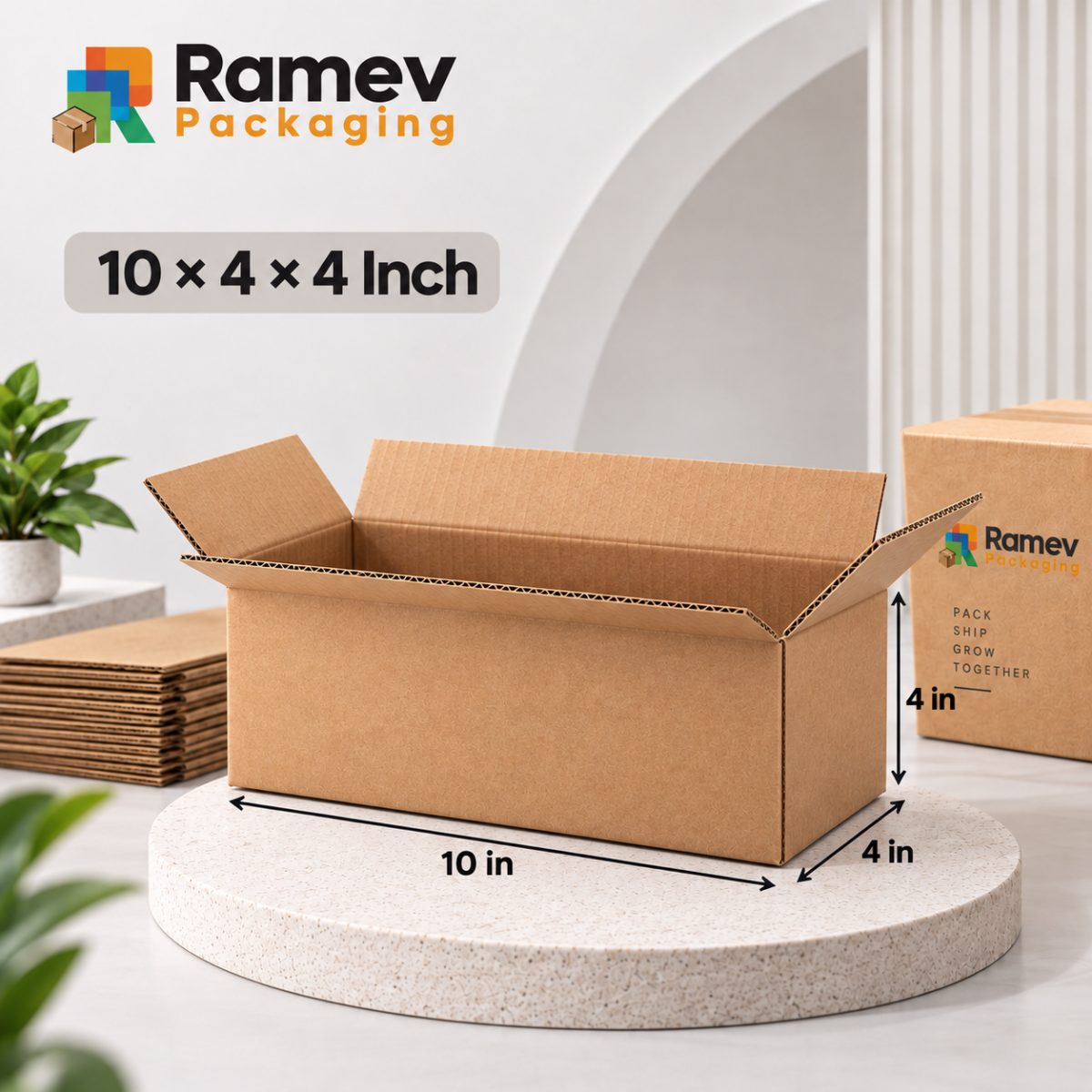 Open kraft box 10×4×4