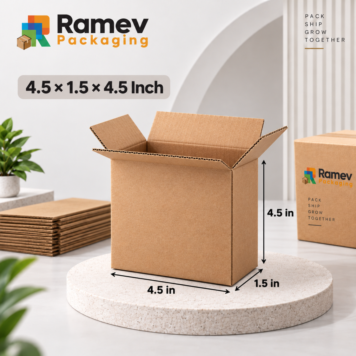 Open kraft box 4.5x1.5x4.5