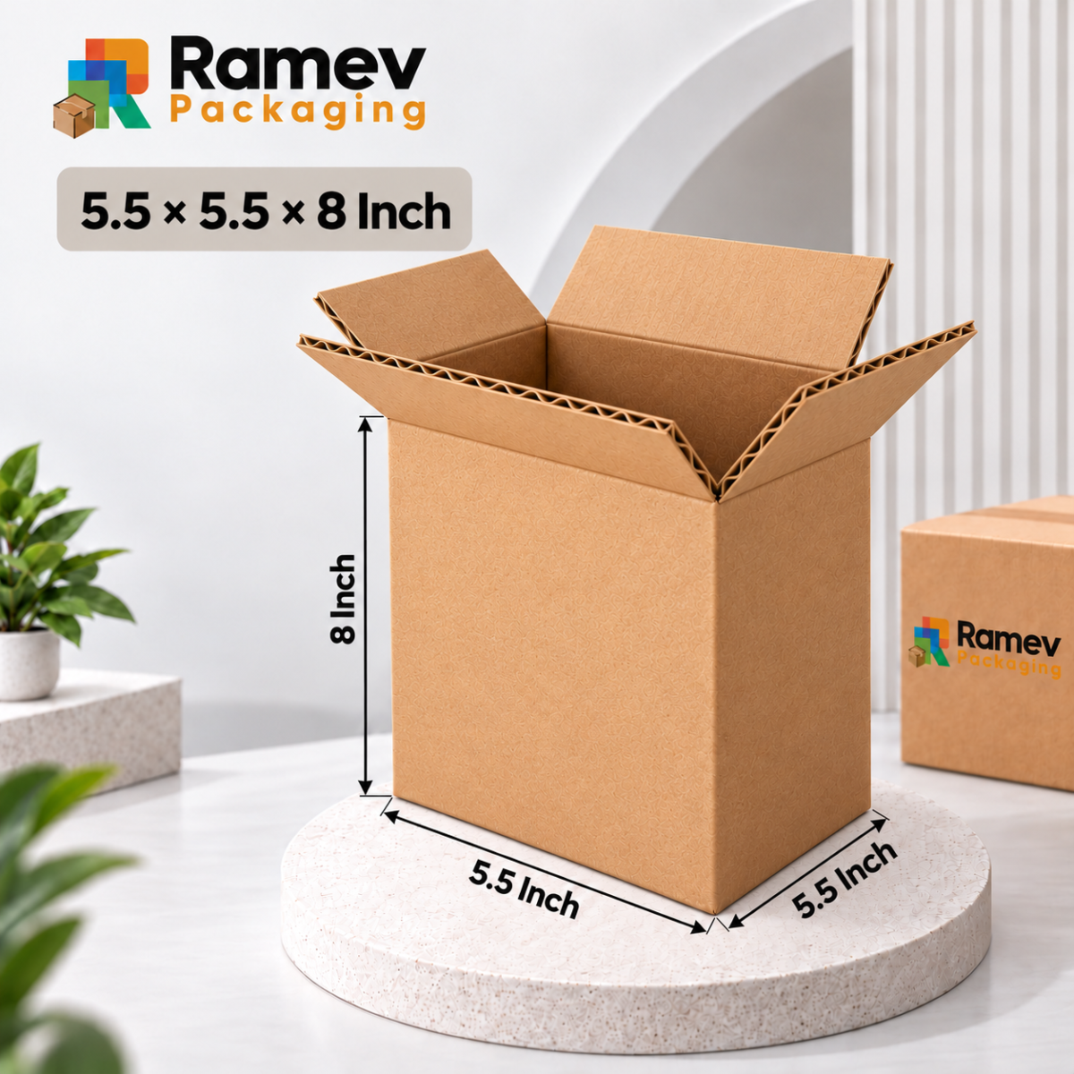 Open kraft box 5.5×5.5×8