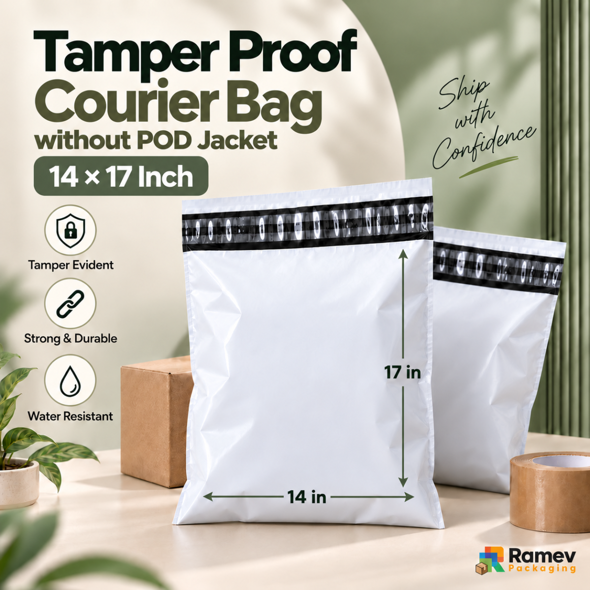 Tamper-proof courier bag 14×17 inch